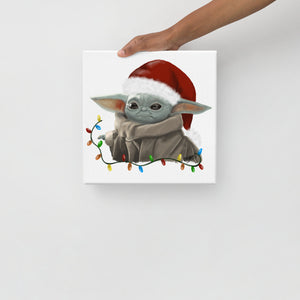 Baby Yoda Painting (Christmas Edition)