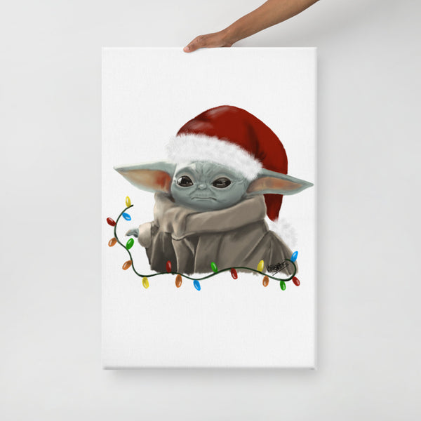 Baby Yoda Painting (Christmas Edition)