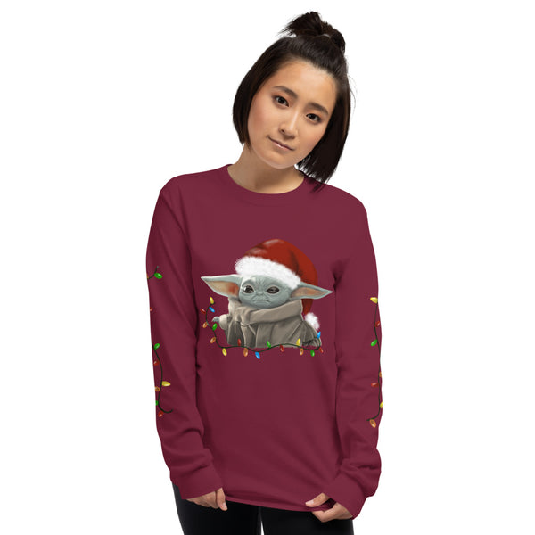 Baby Yoda Long Sleeve Shirt (Christmas Edition)
