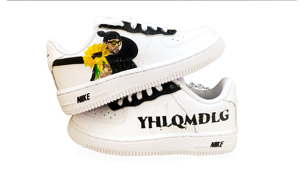 Bad Bunny Sunflower Custom Air Force 1's – Saint Designz