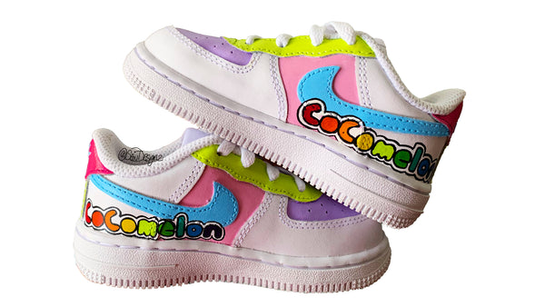 CocoMelon Custom Air Force 1's Pastel Colors